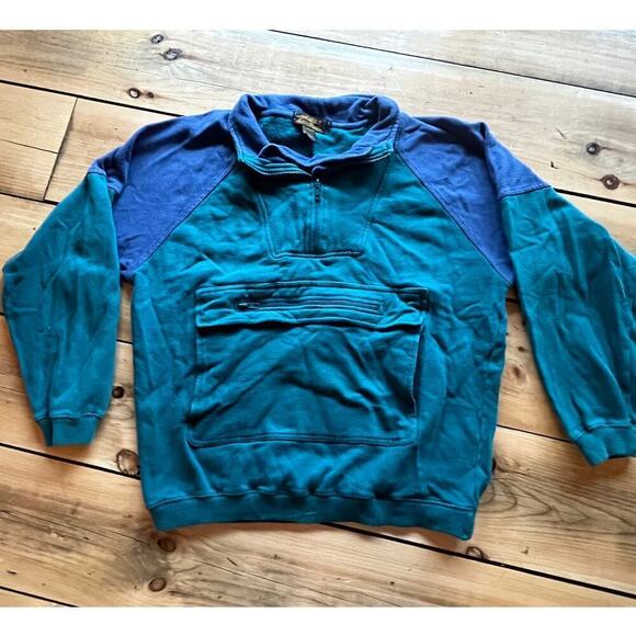 Vintage Eddie Bauer Men's 1/4 Zip Pull over Jacket/sweater. Pockets! Size Small. - Picture 1 of 10
